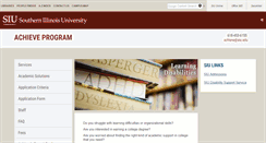 Desktop Screenshot of achieveprogram.siuc.edu